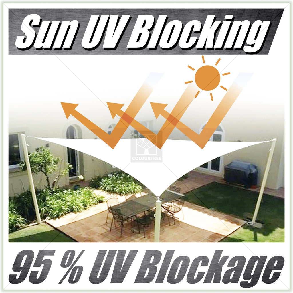 12' x 12' White Square Sun Shade Sail Canopy Mesh Fabric R941509
