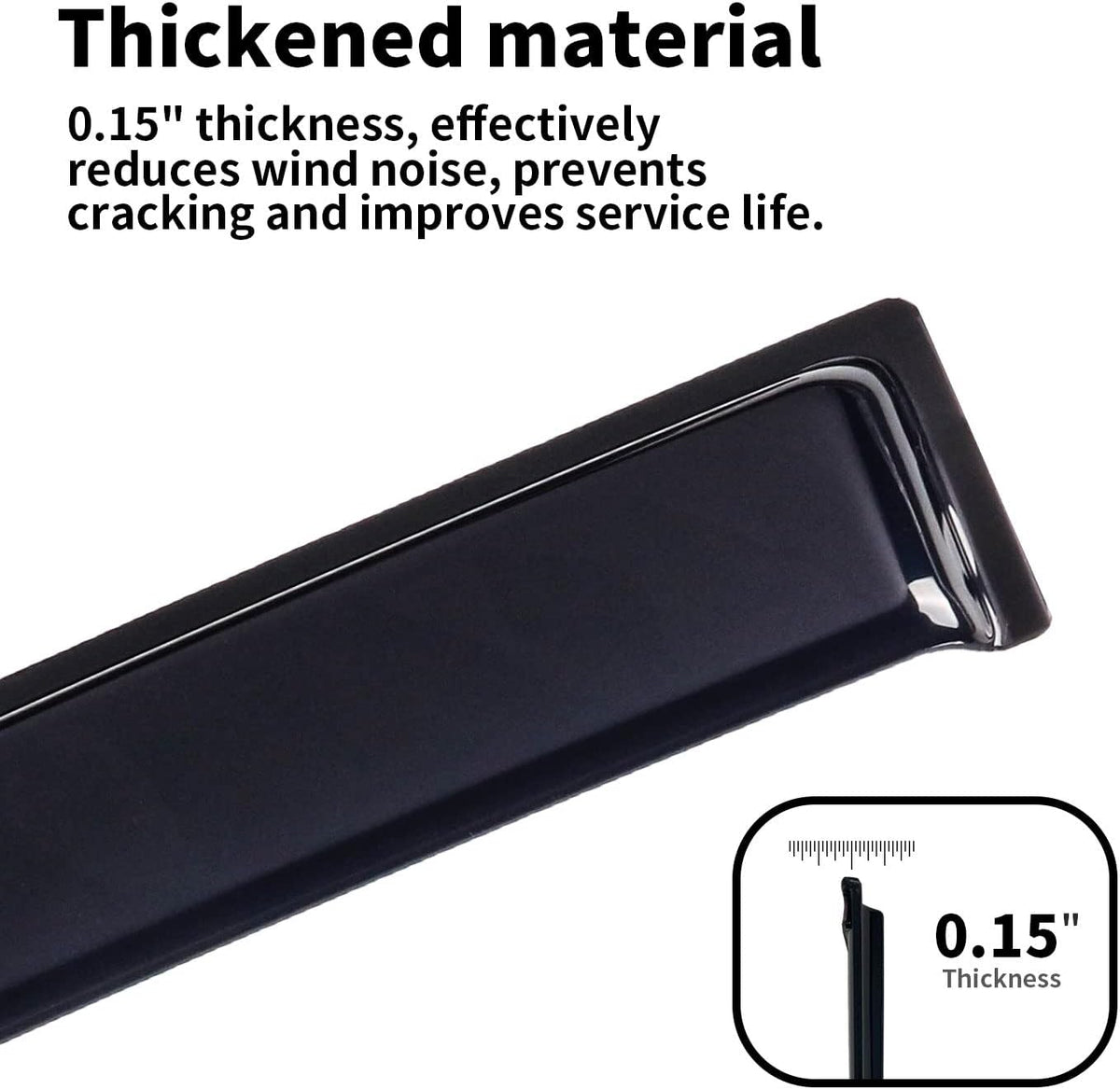 Dark Smoke 4-Piece Side Window Deflectors G251016
