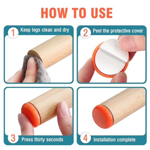 24 PCS 3M Adhesive Furniture Sliders X83240