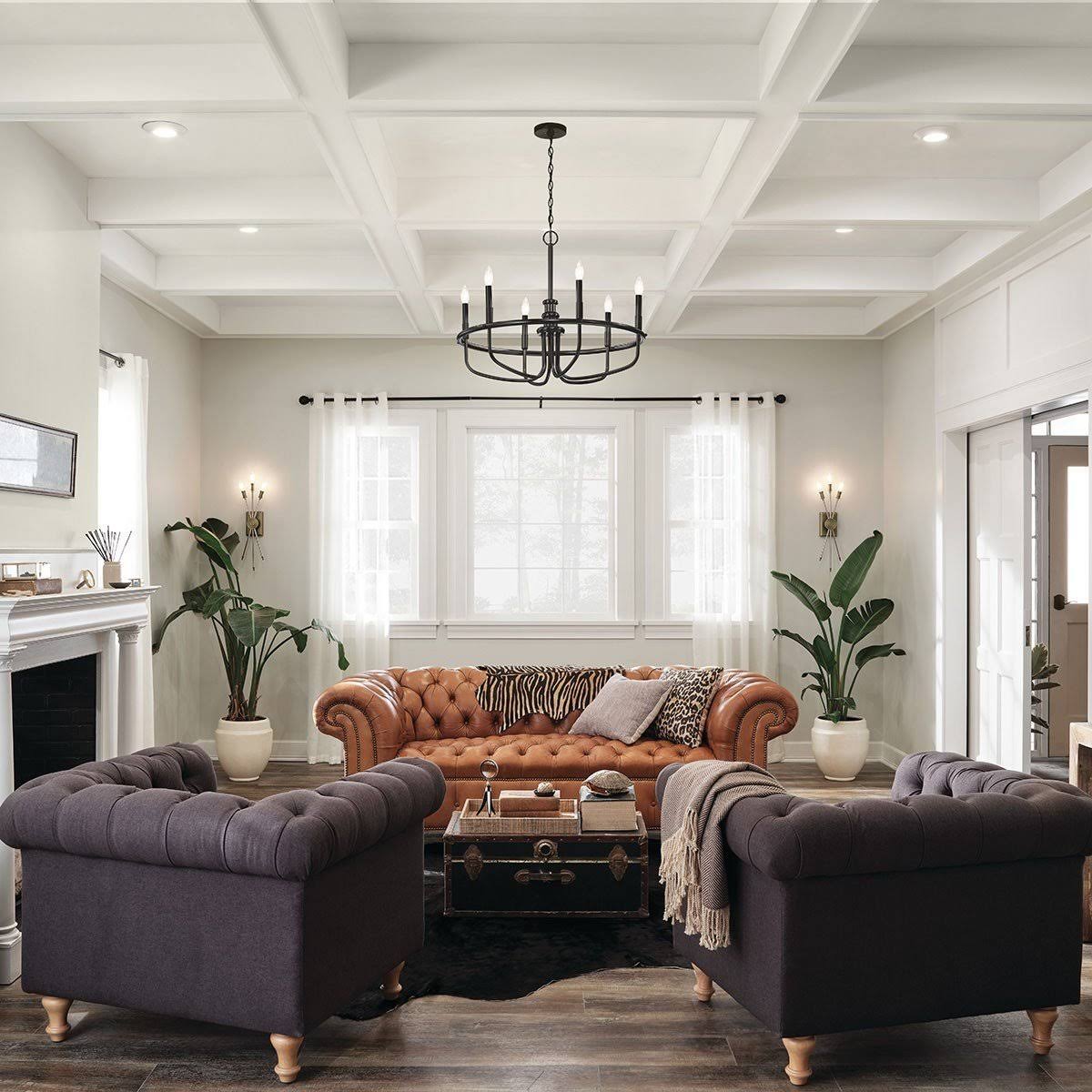 6-Light Brushed Nickel Chandelier E361404