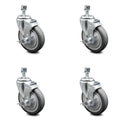5 inch Thermoplastic Rubber Swivel Caster Set with Brake Z11269
