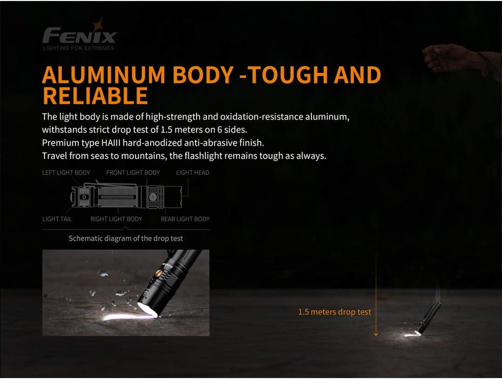 1600 Lumen USB-C Rechargeable Tactical Flashlight E7992