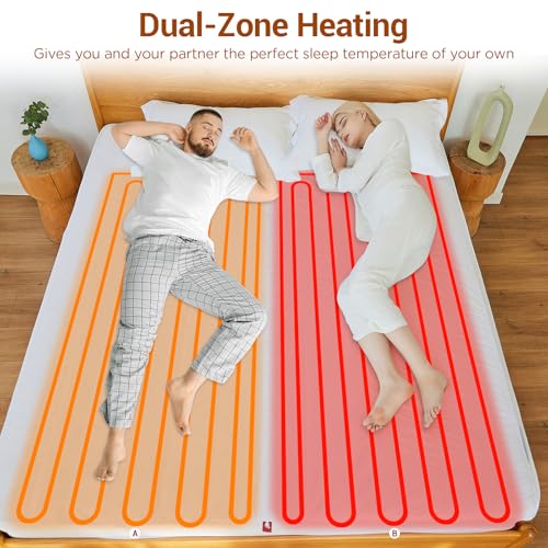 Queen Heated Mattress Pad with Dual Zone Control P80520