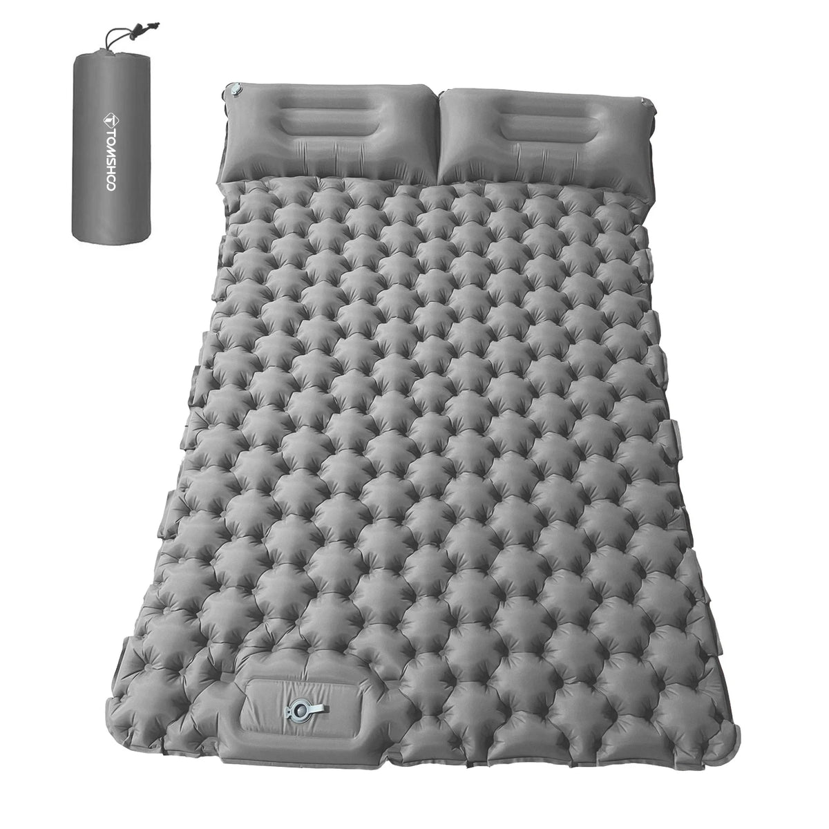 2 Person Camping Mat with Air Pillow Waterproof Backpacking Pad R666929