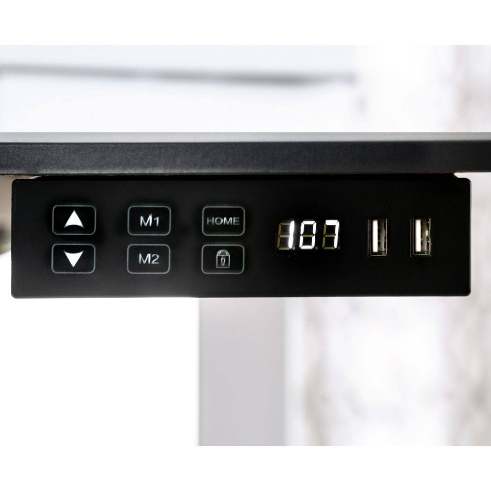 Height Adjustable Desk with USB Power Outlet Grey L844941