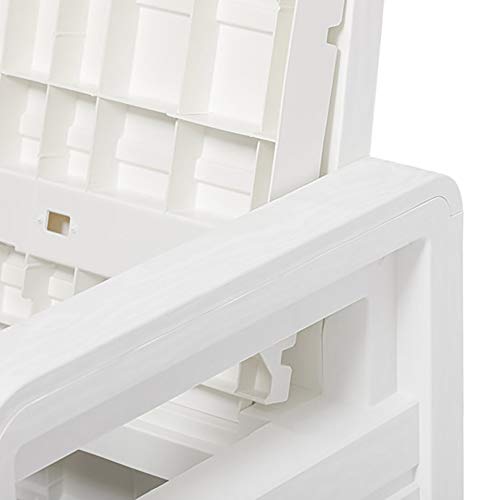 White 70 Gallon Lockable Box Chest Bench G579