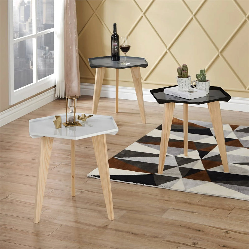 Black Metal Tray-Top End Table W3619