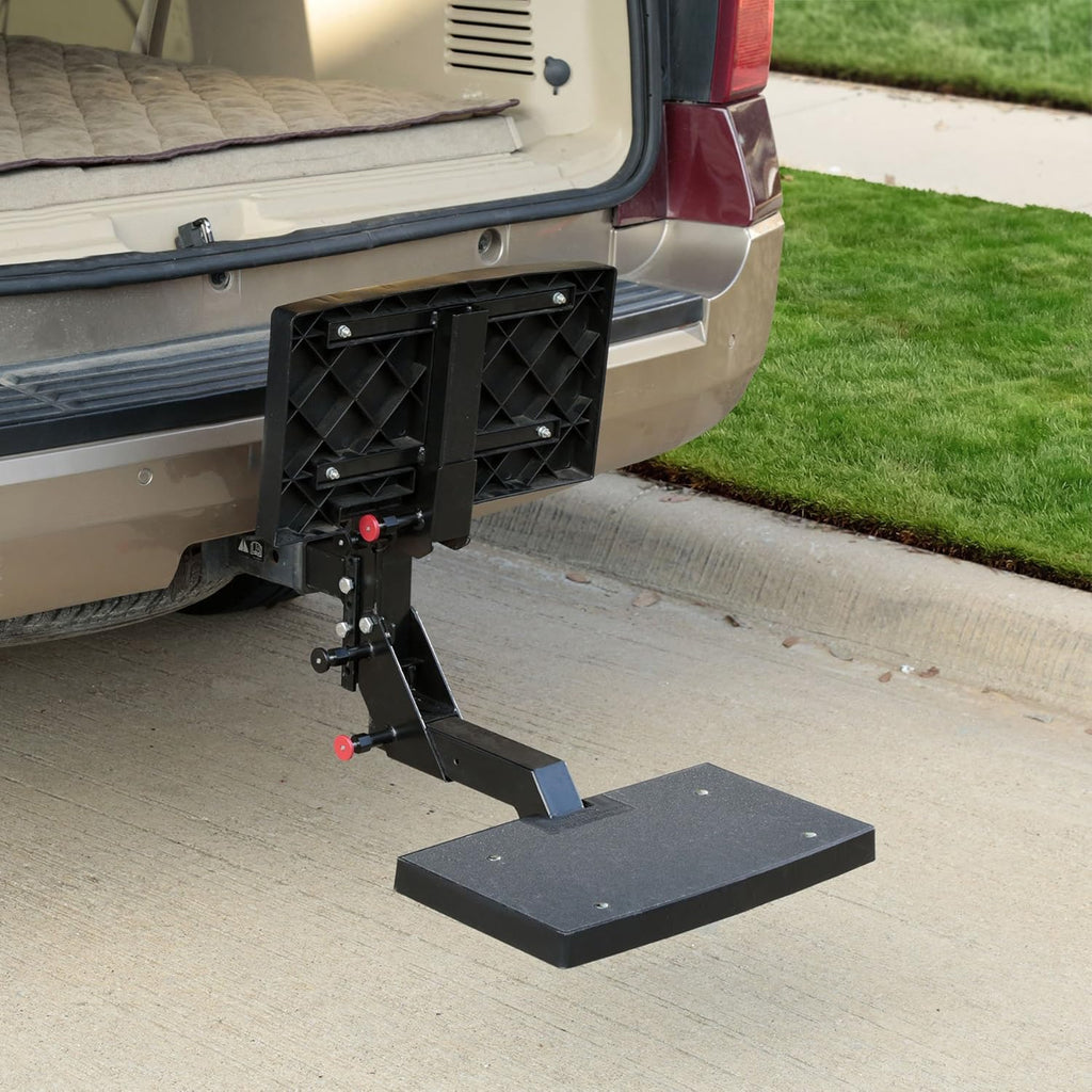 Dog Hitch Step for 2 Inch Vehicle Hitch, Folds Down, Supports Pets up to 200 lb E376