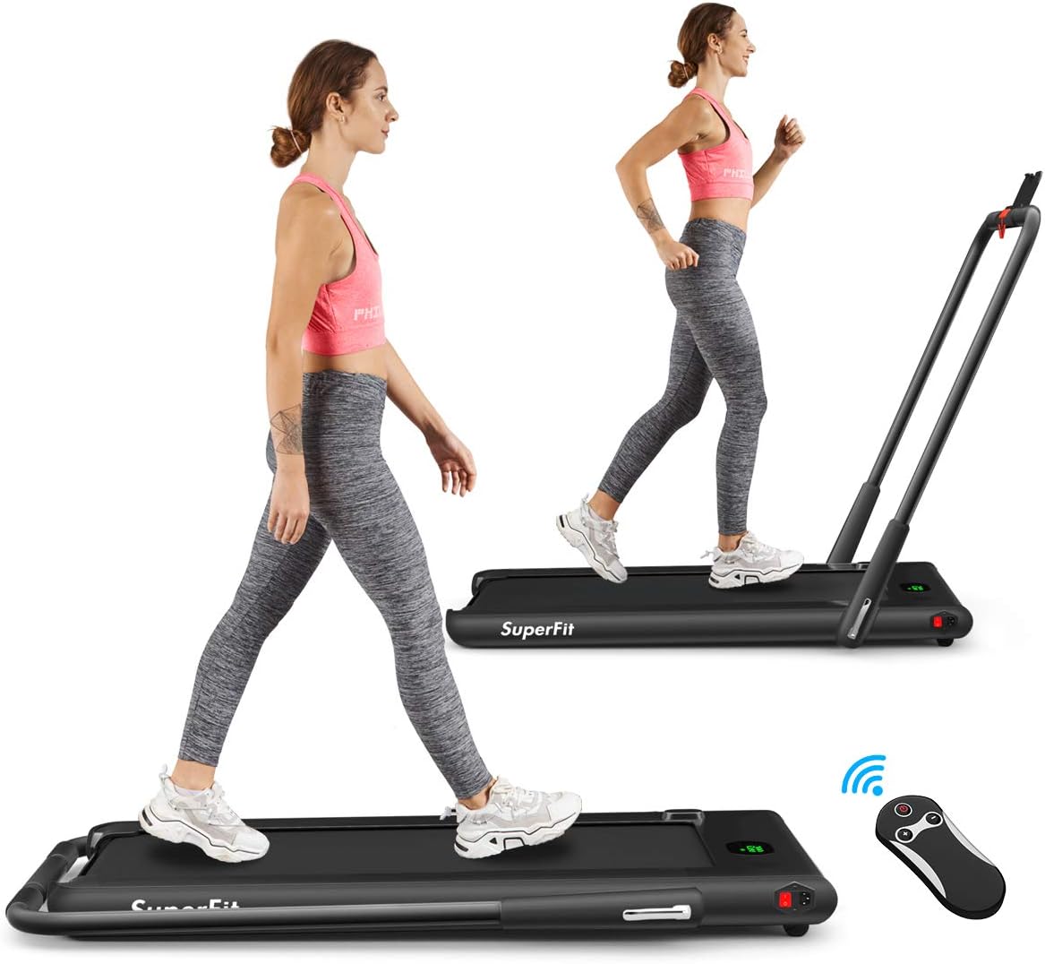 2 in 1 Folding Treadmill with APP Control and LED Display F887302
