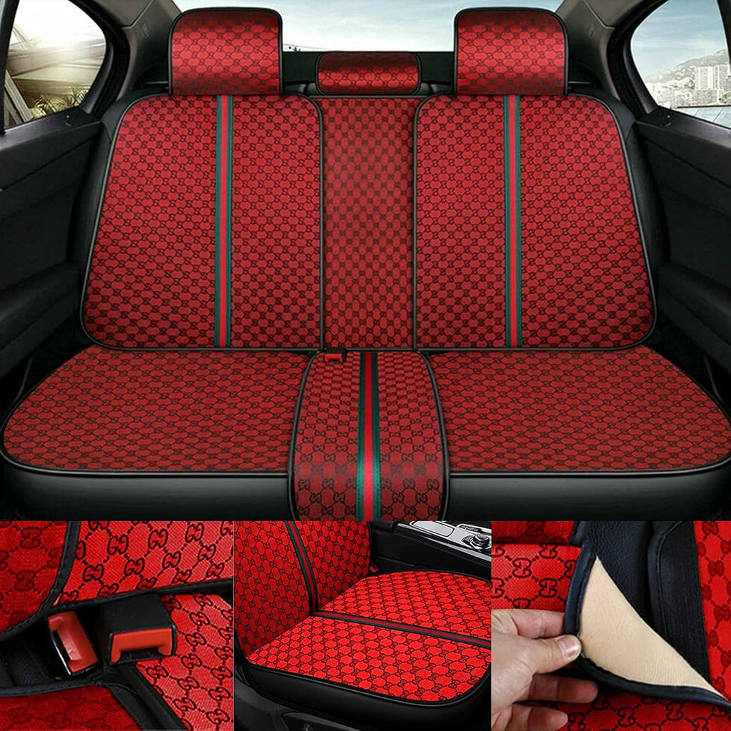 Faux Leather Car Seat Covers Full Set J79504
