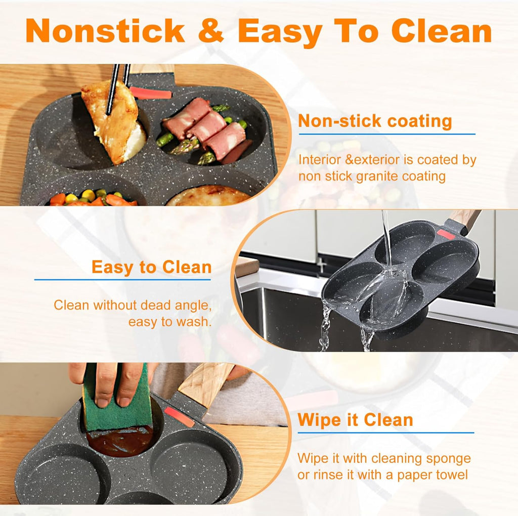 4 Cup Nonstick Aluminum Egg Pan E4119