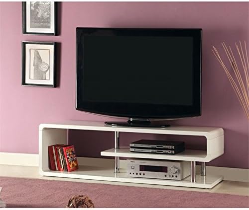 White 55-inch Wood TV Stand Q371