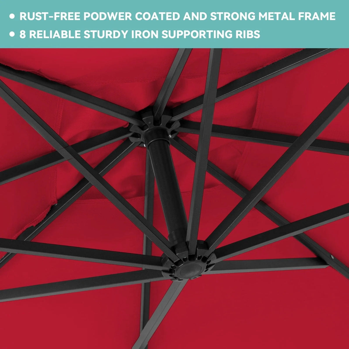 10ft Heavy Duty Offset Cantilever Patio Umbrella with 4-Piece Base X752