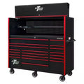 Black 19-Drawer 30 Deep Roller Cabinet with Hutch H6175