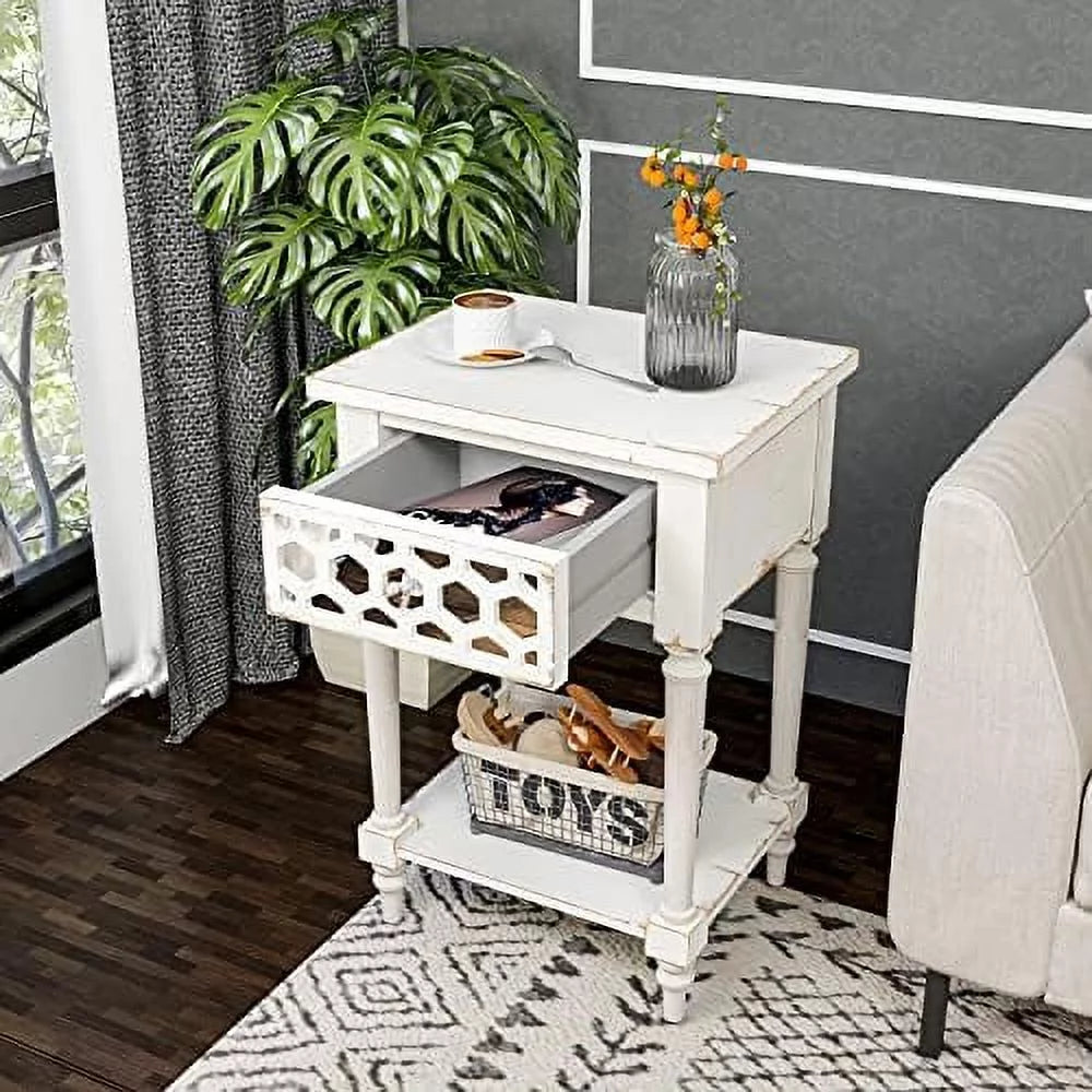 3 Drawer Wood Grain End Table B147