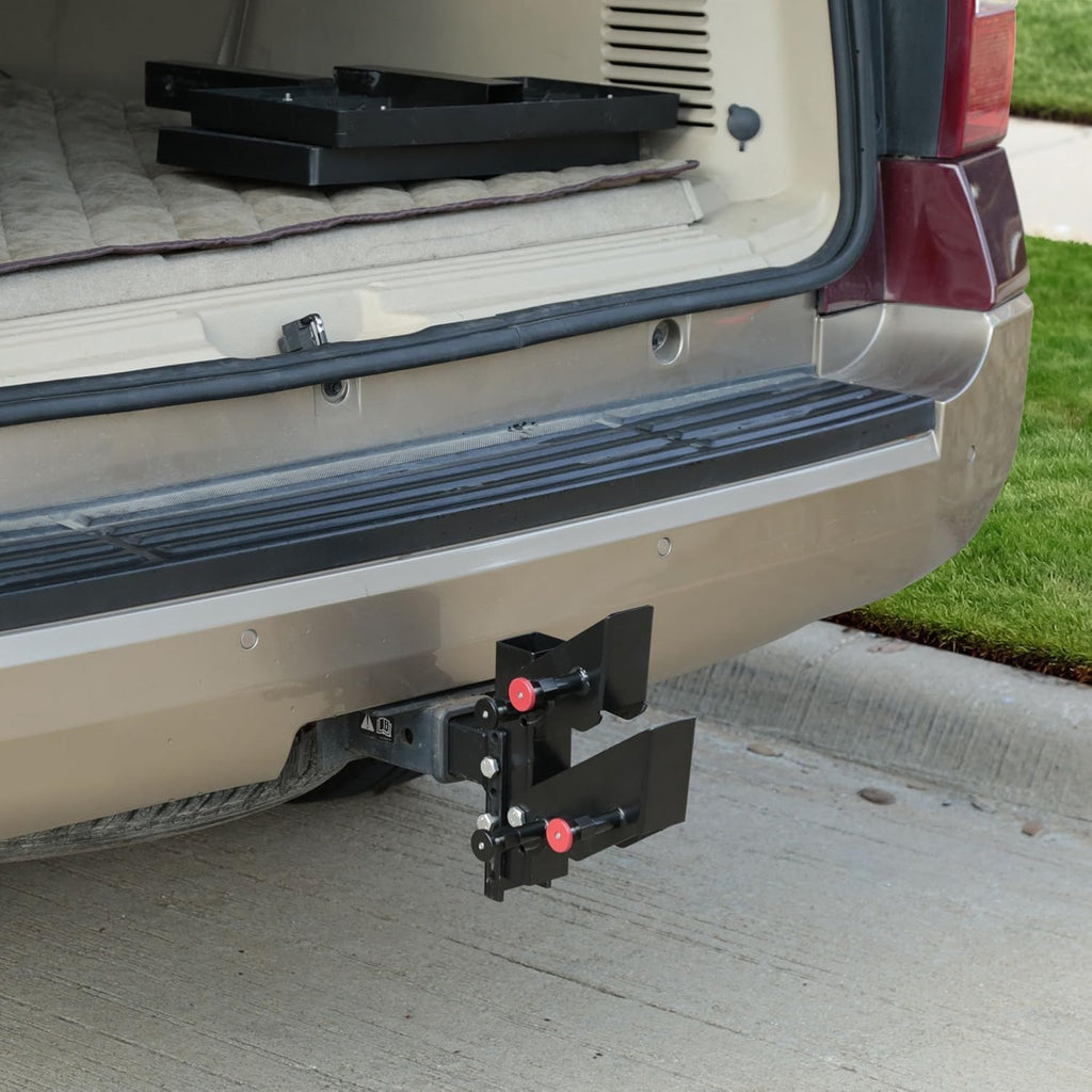 Dog Hitch Step for 2 Inch Vehicle Hitch, Folds Down, Supports Pets up to 200 lb E376
