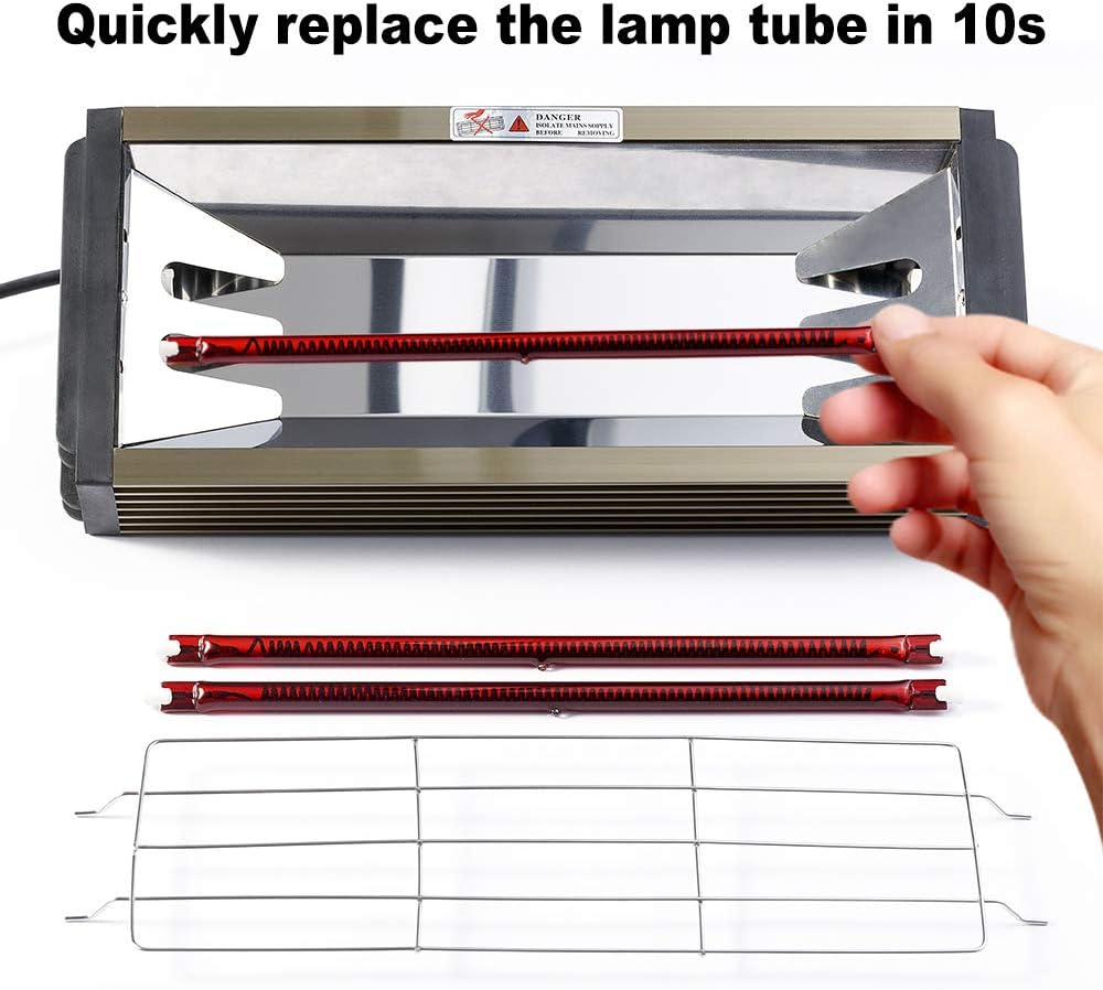 2000W Shortwave Infrared Paint Curing Lamp with Bracket Q2382