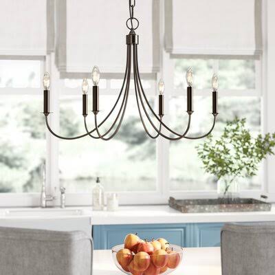 6-Light Candle Style Chandelier V17354