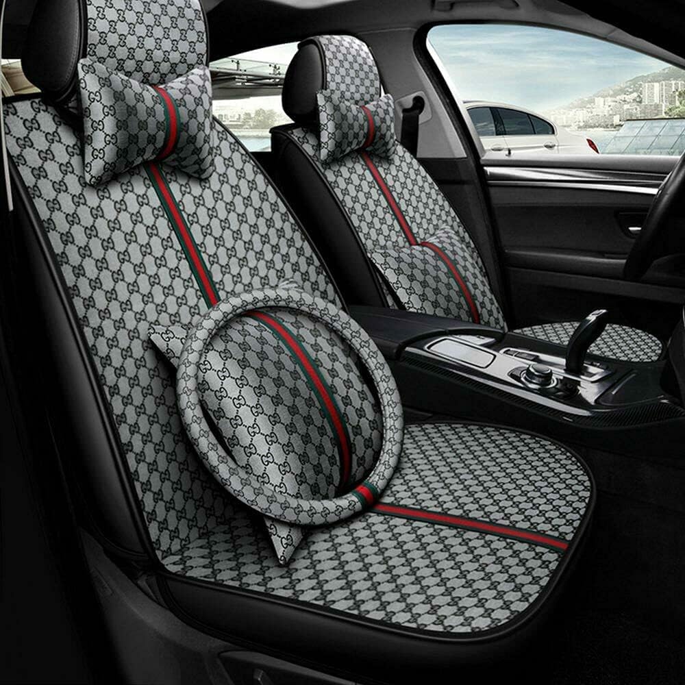 Faux Leather Car Seat Covers Full Set J79504