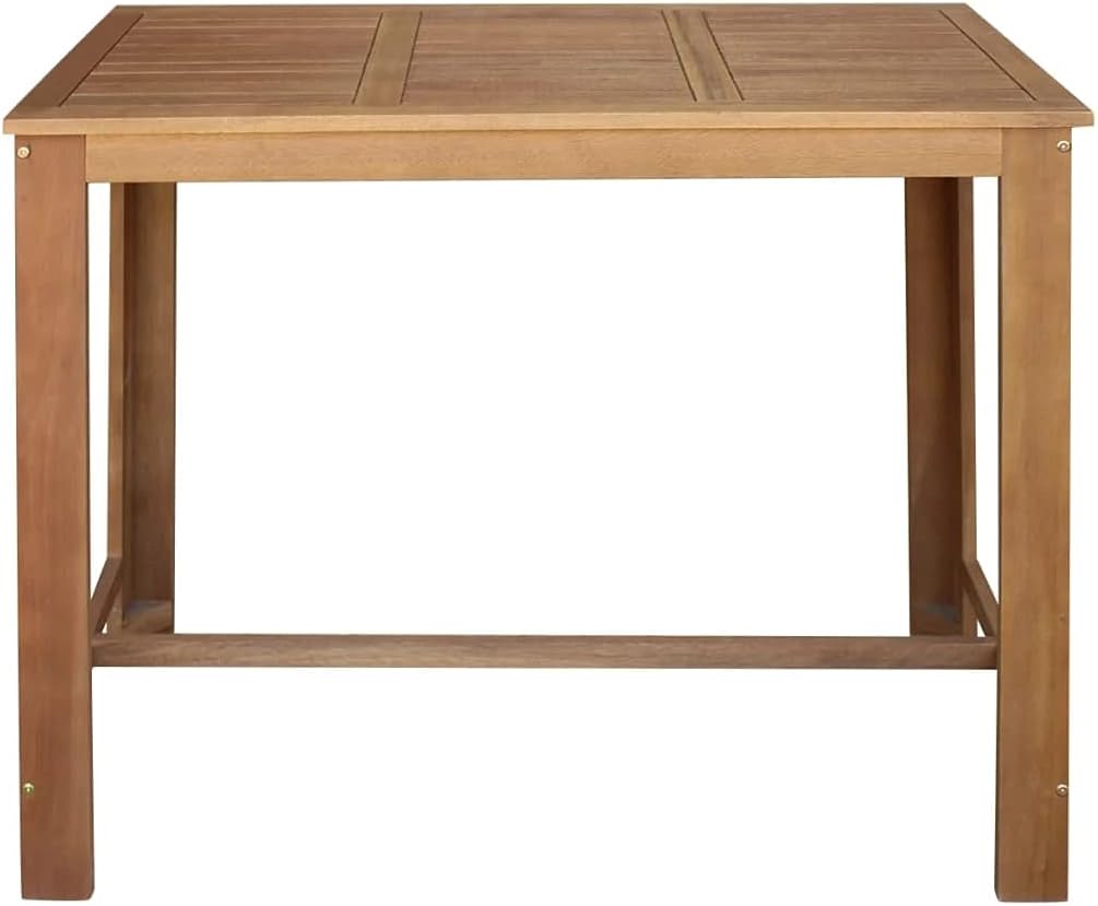 Solid Acacia Wood Bar Table 47.2"x23.6" Brown R1491