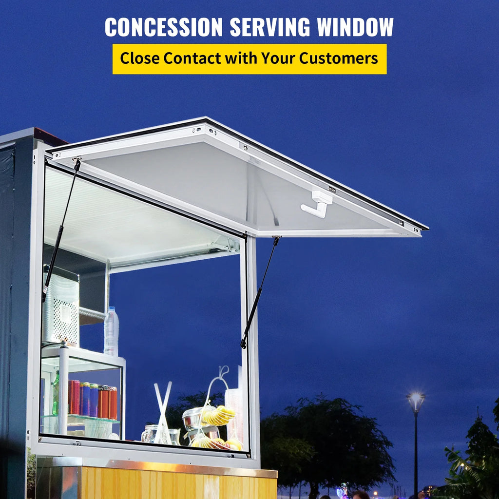 Concession Stand Serving Window with Awning Door N68853