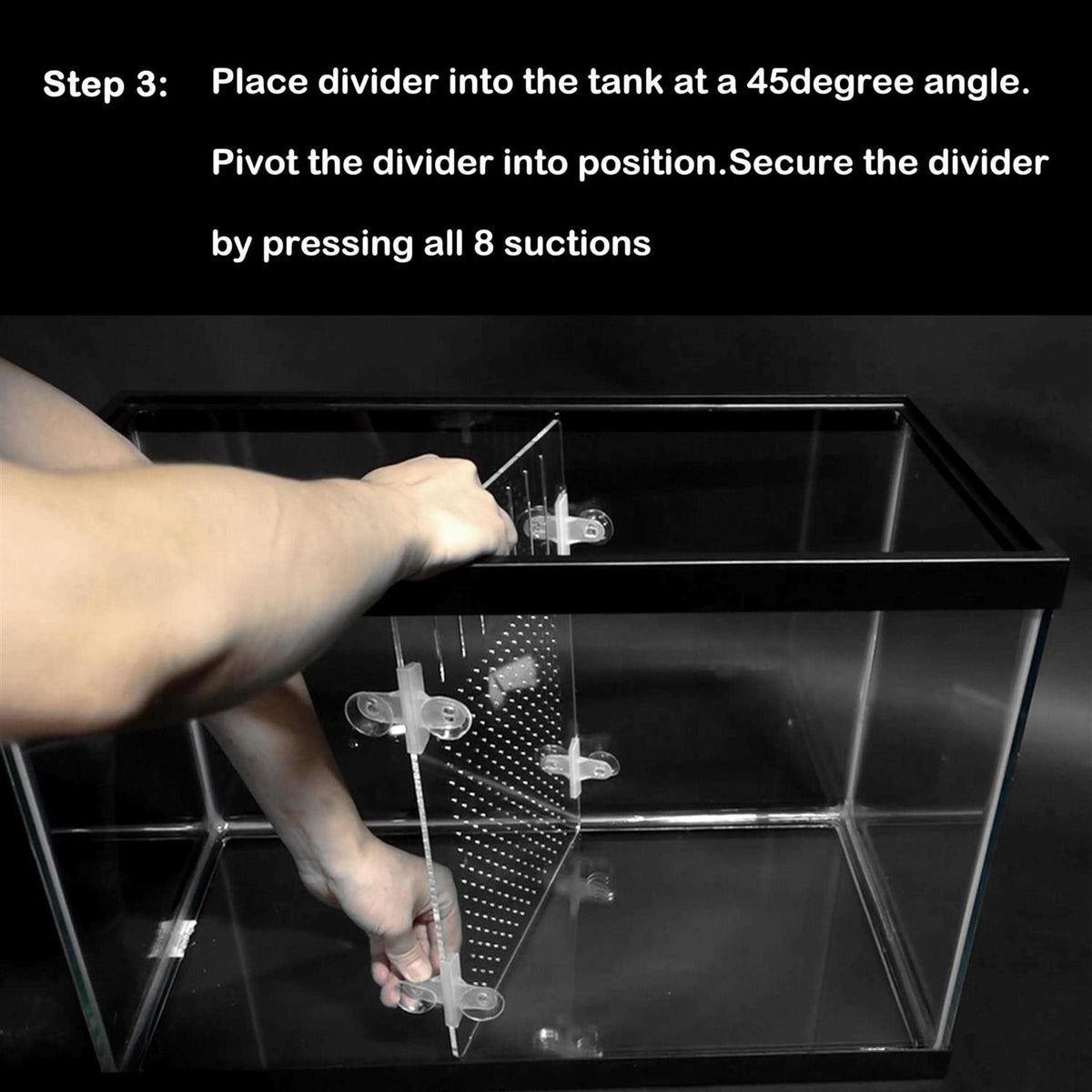 Acrylic Aquarium Divider Kit with Suction Cups U89357