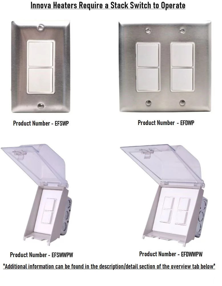 Electric Infrared Dual Element Heater White Finish Outdoor Wall Mount P605