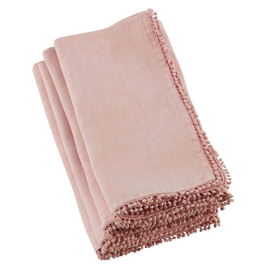 Pink 100% Linen Table Napkins Set of 4 N4737