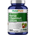 Horse Chestnut 6000mg 180 Veggie Caps Gluten Free Vegan Extract X99344