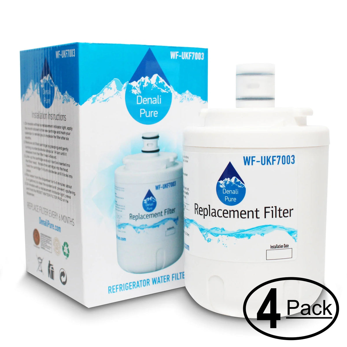 4-Pack Replacement Water Filter Cartridge D22619