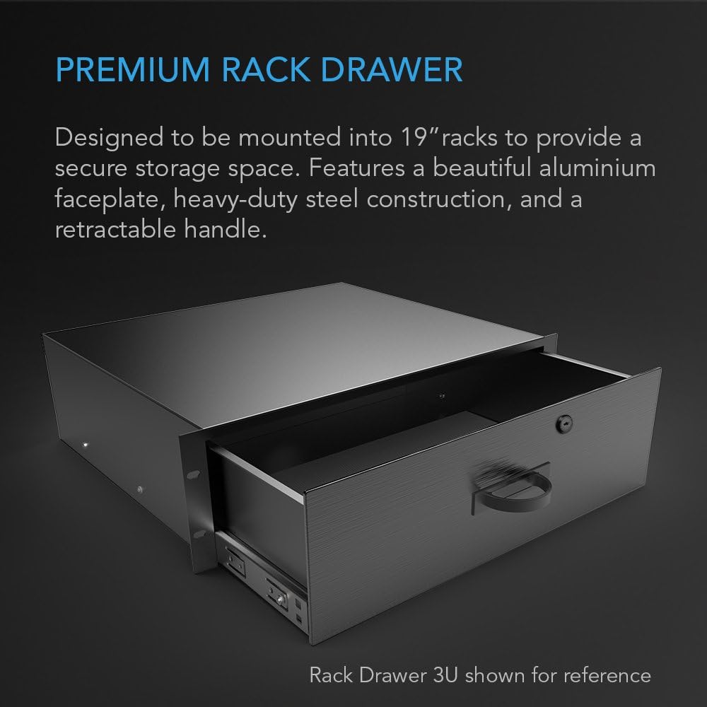 Rack Mount Drawer 4U with Aluminum Faceplate with Lock and Key I33452