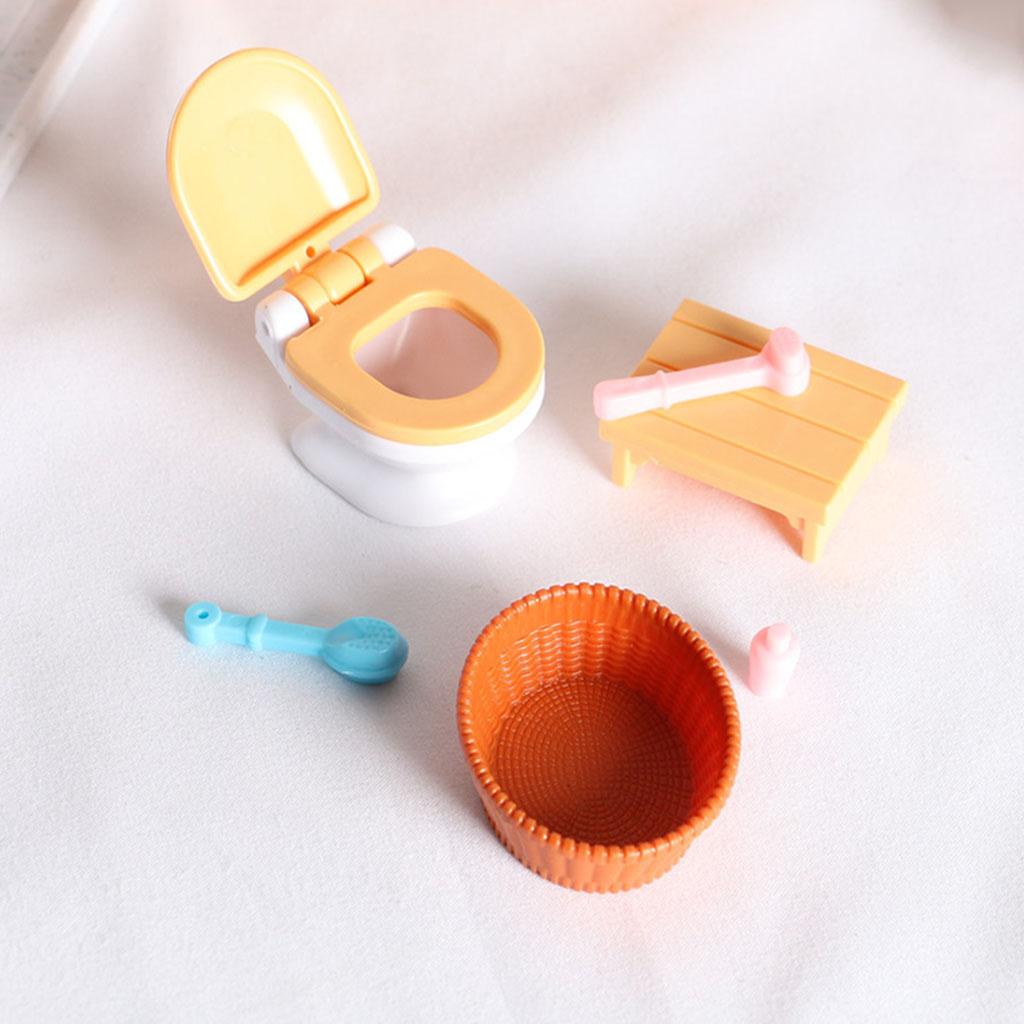 1:12 Dollhouse Modern Bathroom Bathtub Toilet Miniatures I22035