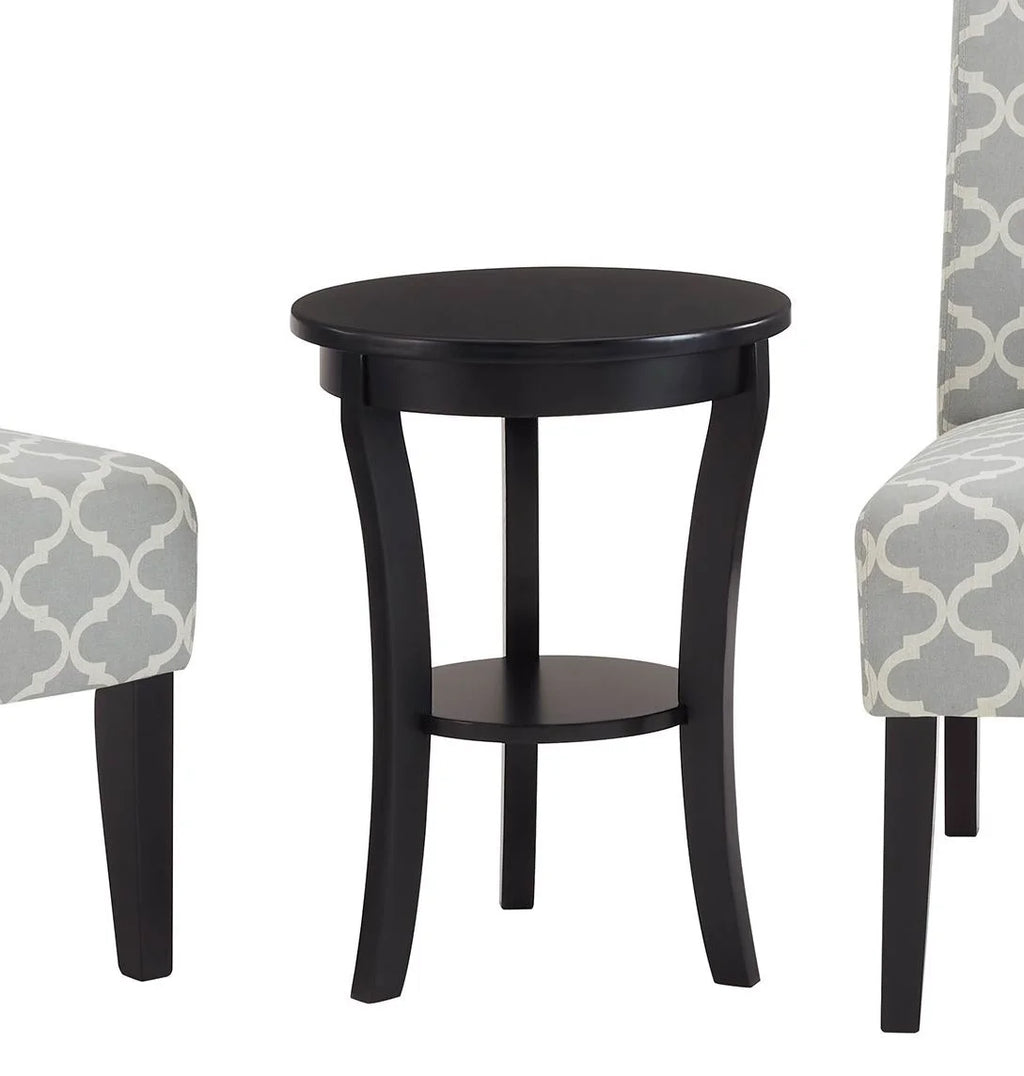 3Pc Set Gray Fabric Upholstery Side Table and 2 Chairs W4500