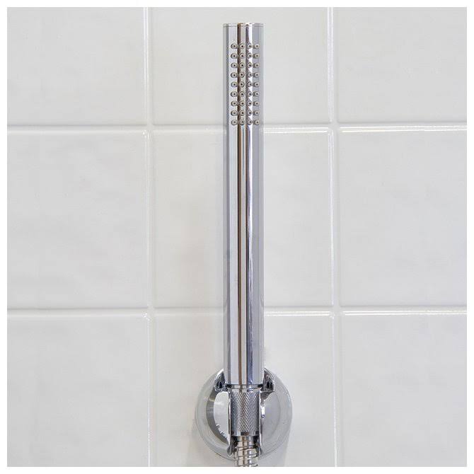 Chrome Shower Panel with Rain Head Massage System Q811598