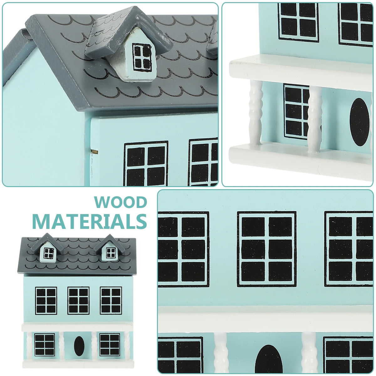 Miniature Wooden Doll House Villa K5785