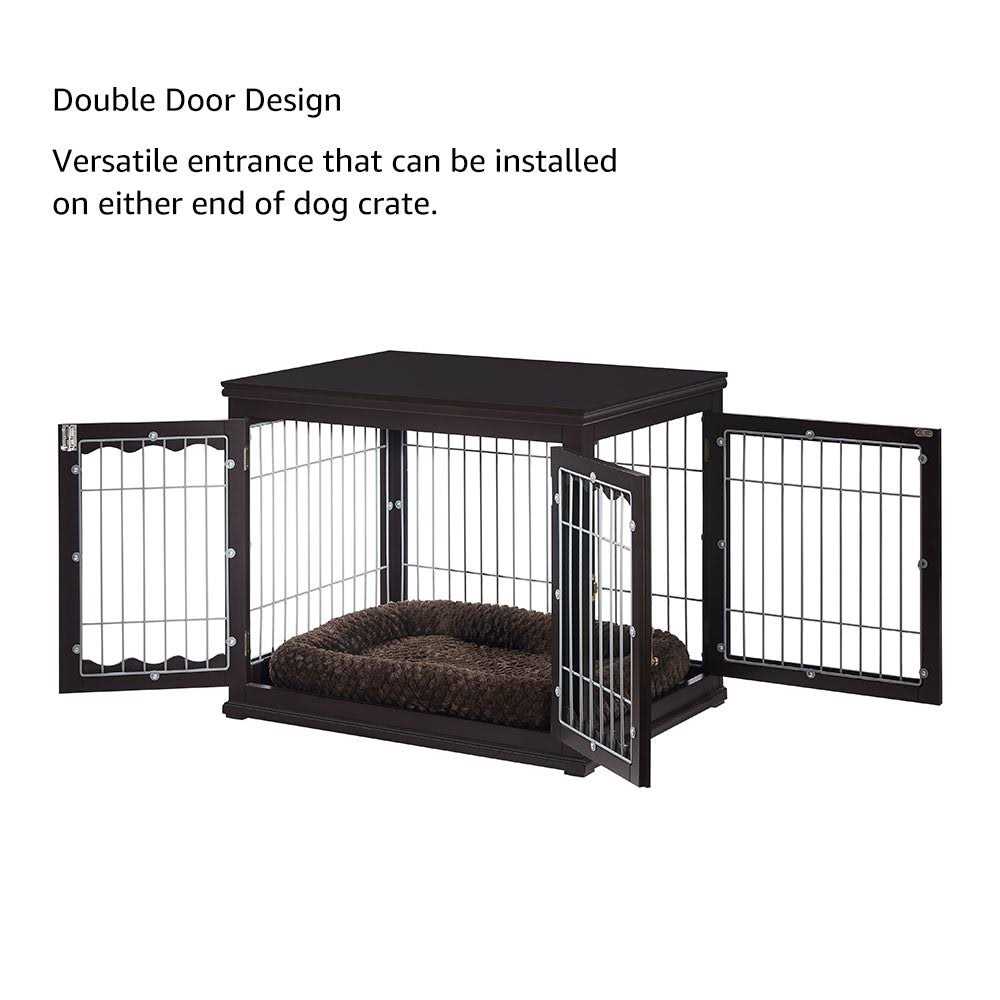 Wooden Dog Crate End Table with Cushion Z3942