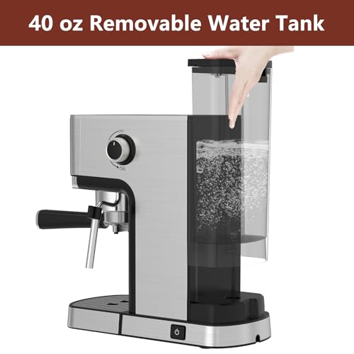 20 Bar Stainless Steel Espresso Machine with Steam Milk Frother U5969