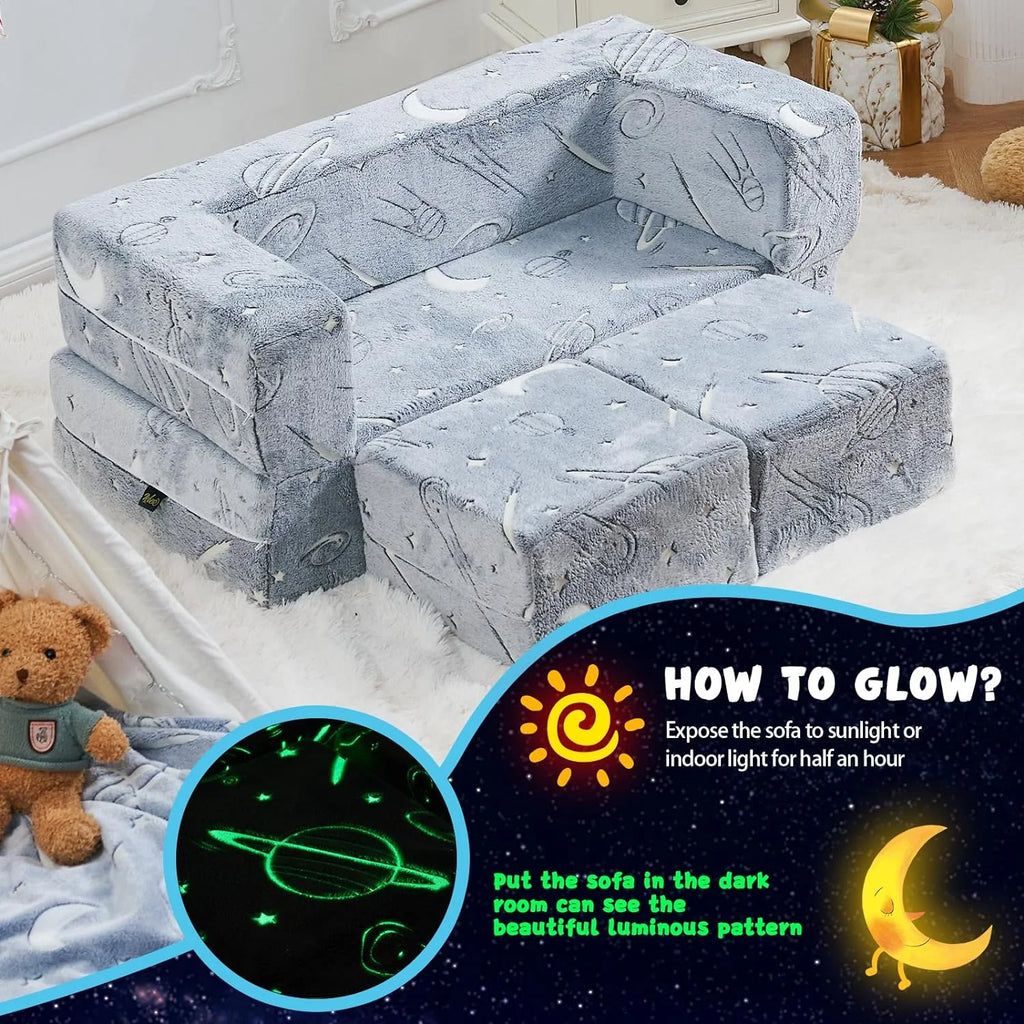 Glow in The Dark 3 in 1 Kids Sofa F963549