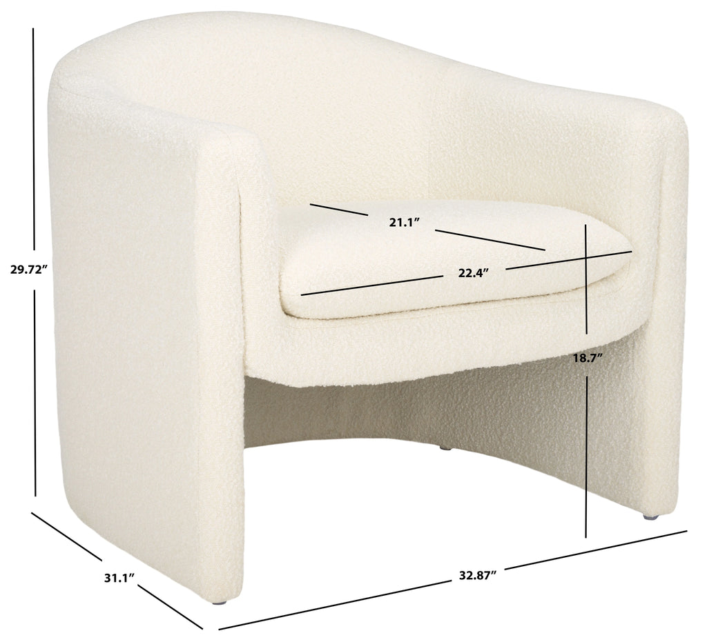 Ivory Boucle Accent Chair L2461