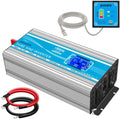 1500 Watt Pure Sine Wave Power Inverter 12V DC to 110V AC with LCD Display USB Port 4 AC Outlets X759