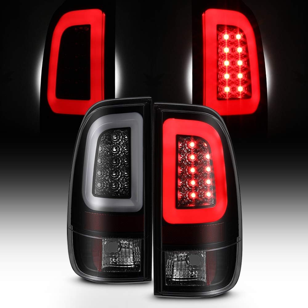 Black Smoked LED Tail Lights Brake Lamps Set Left Right K8372