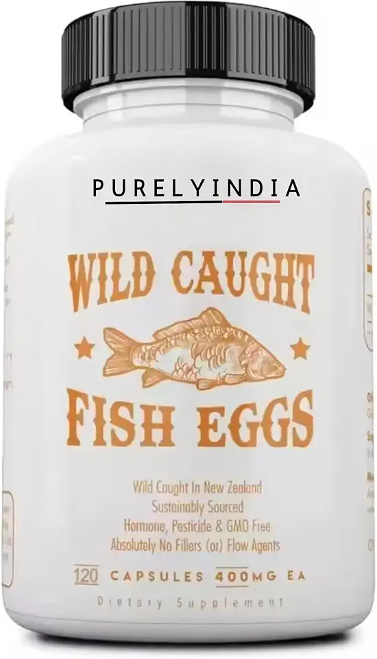 Wild Caught Fish Eggs Omega-3 Supplement 2400mg 120 Capsules E432670
