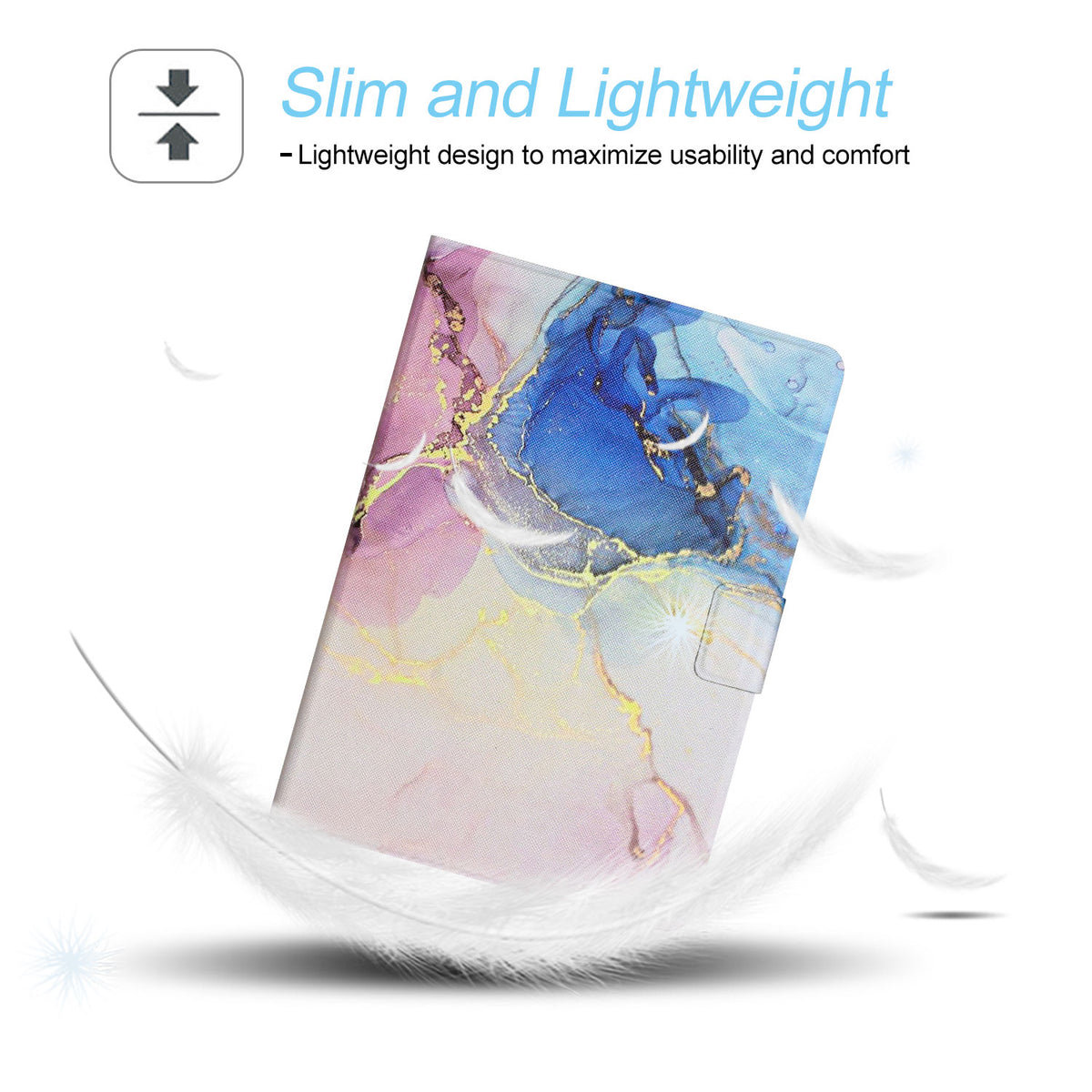 Pink Blue Marble PU Leather Fire HD 10 Tablet Case R978430