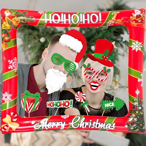 Christmas Photo Booth Props Inflatable Frame 32Pcs D732