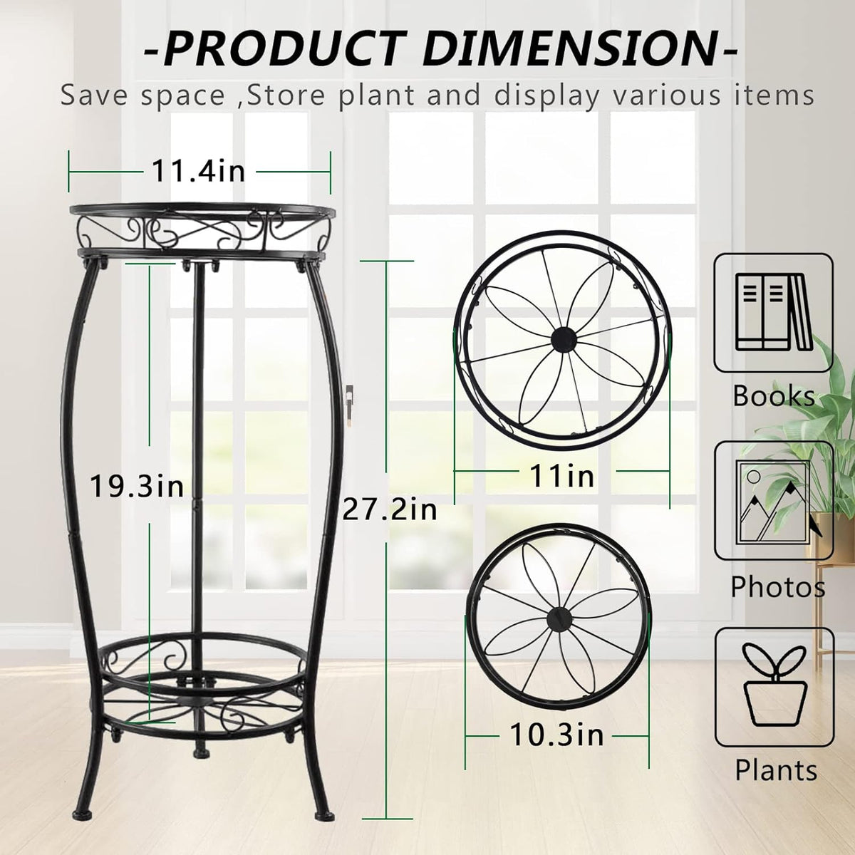 2 Tier Metal Plant Stand T86091