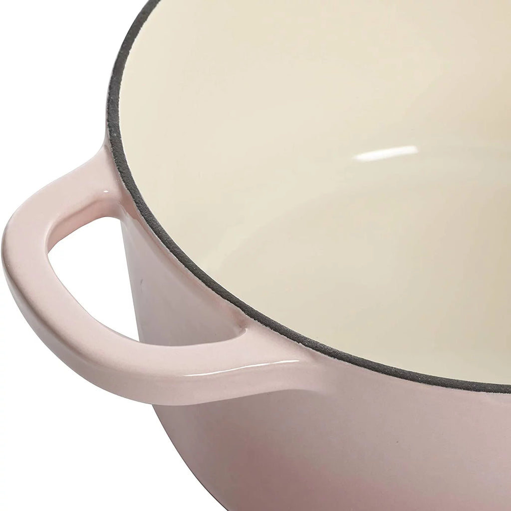 Blush Pink 5 Quart Enamel Cast Iron Dutch Oven D3795