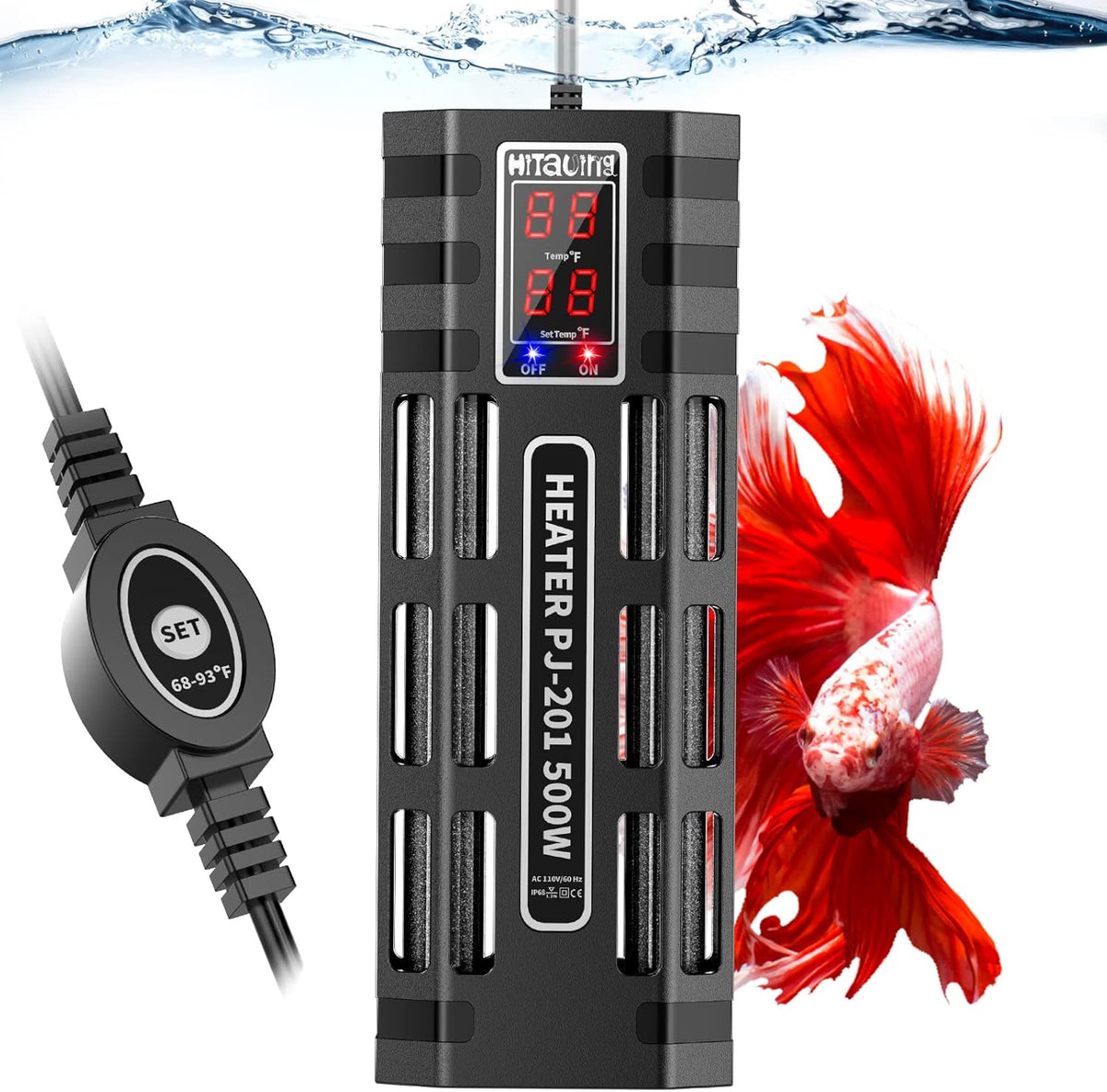 200W/300W/500W Submersible Aquarium Heater V6711