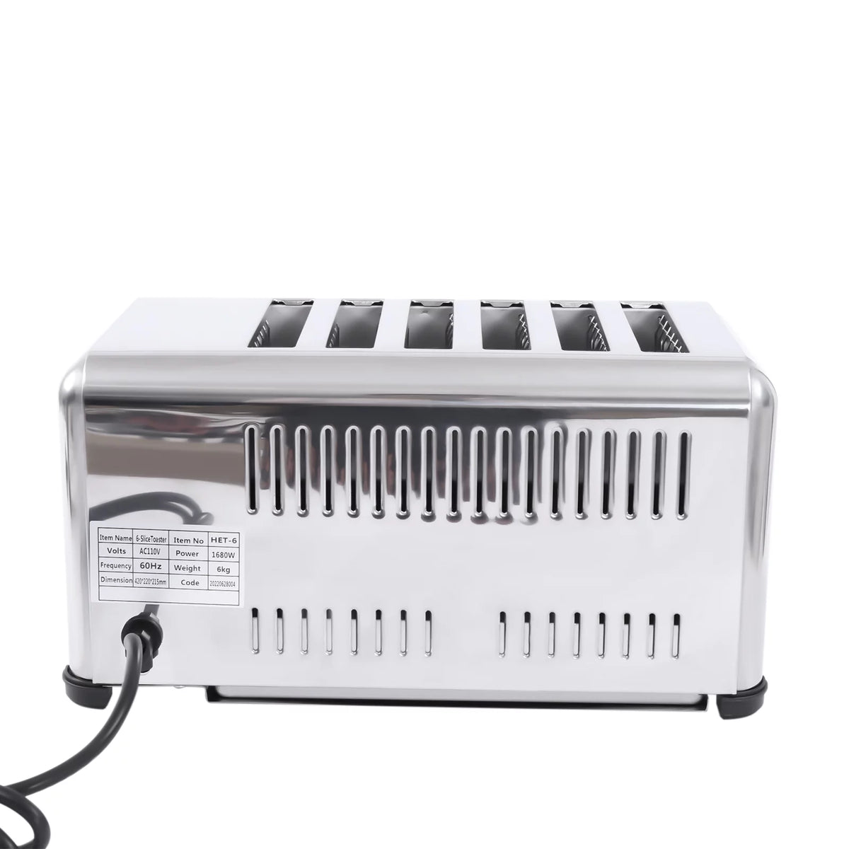 Stainless Steel Commercial Toaster 1680W S979670