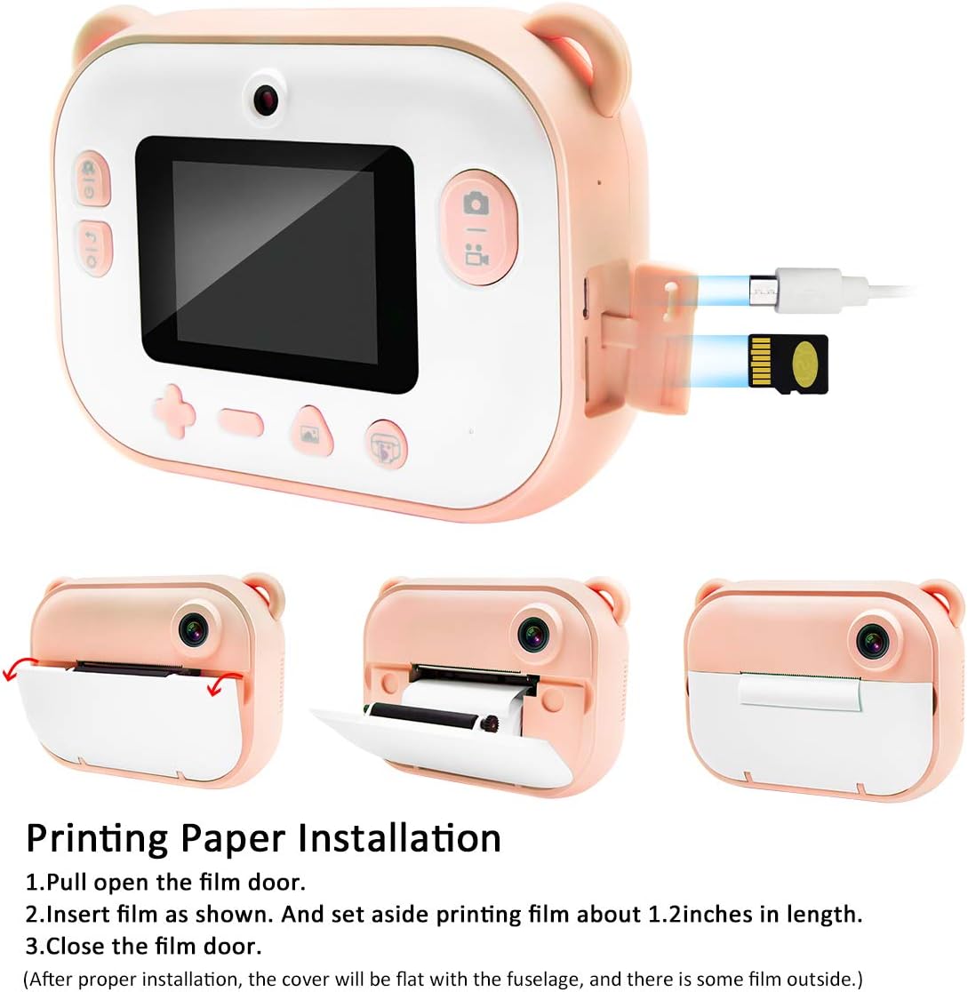 Kids Instant Print Camera with 2.4” HD Screen S933