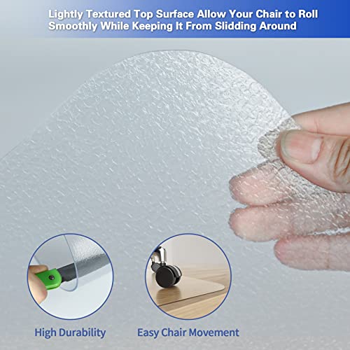 Clear 55'' x 35'' Thick Plastic Chair Mat X977085